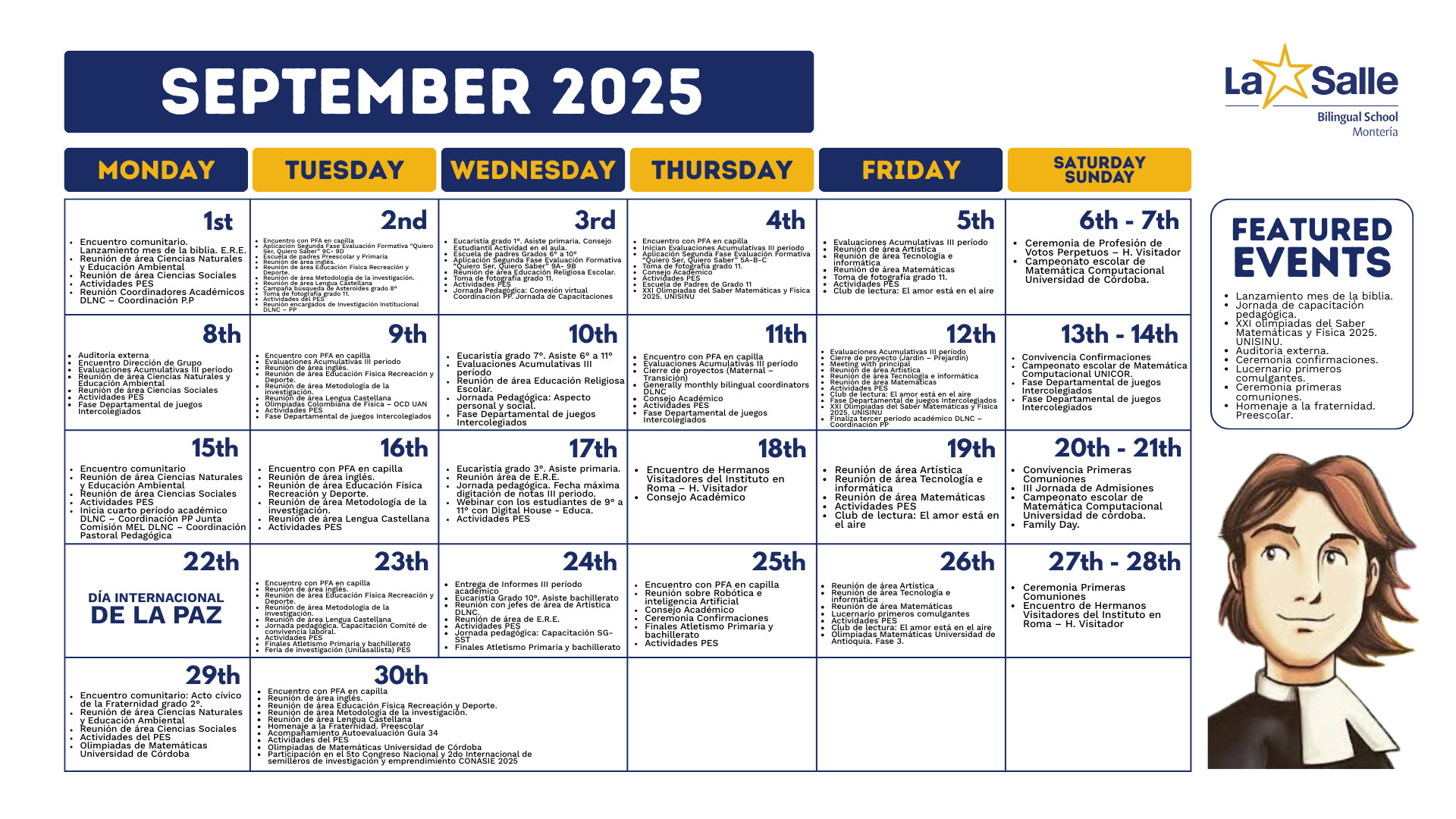 September 2025 cronograma
